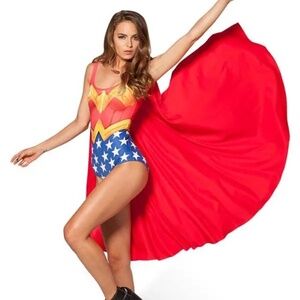 Black Milk Wonder Woman swimsuit with cape